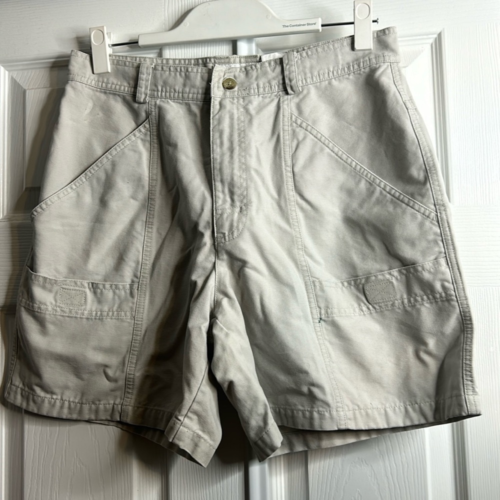 Columbia Off White Cargo Shorts 12 Hiking